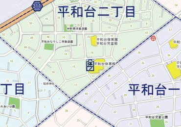 平和台道場 地図